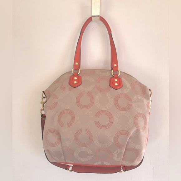 Coach Ashley Dotted OP Art North South Satchel - Picture 3 of 15